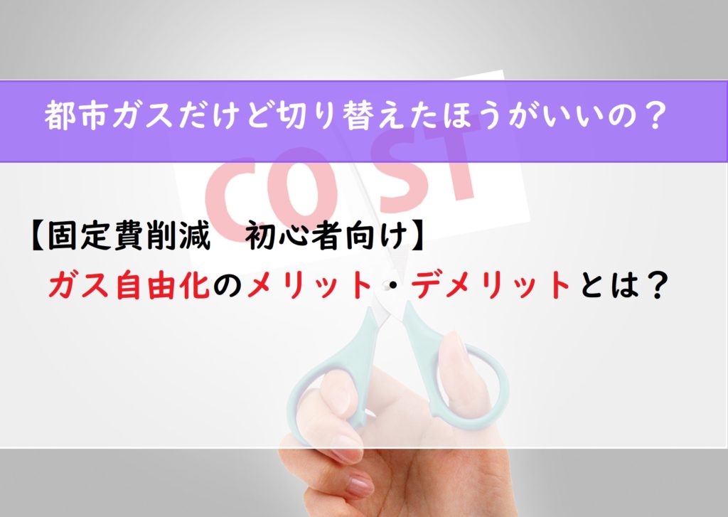 【固定費削減　初心者向け】ガス自由化のメリット・デメリットとは？