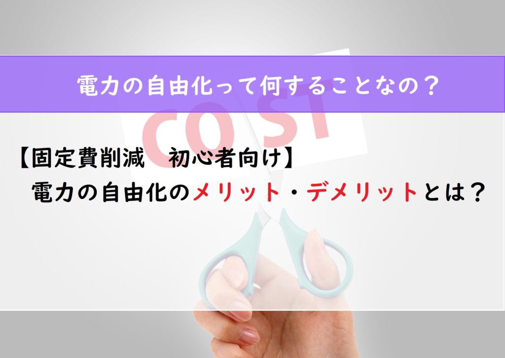 【固定費削減　初心者向け】電力の自由化のメリット・デメリットとは？