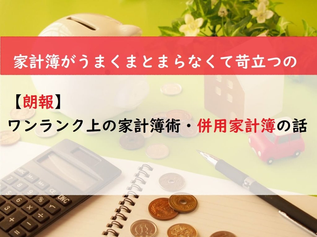 【朗報】ワンランク上の家計簿術・併用家計簿の話