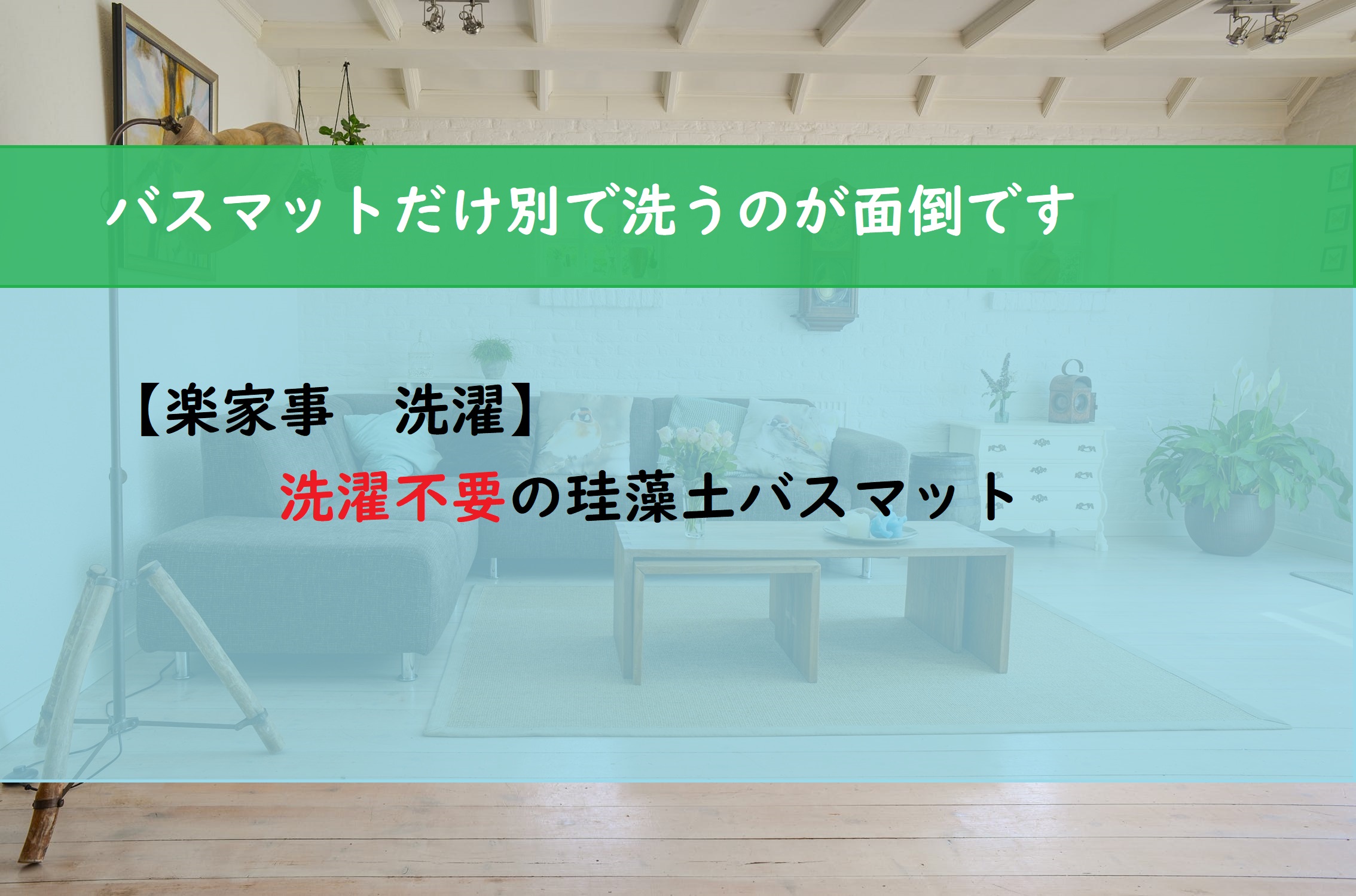 楽家事 洗濯】洗濯不要の珪藻土バスマット | めんどくさいから楽になる生き方 主婦ブログ