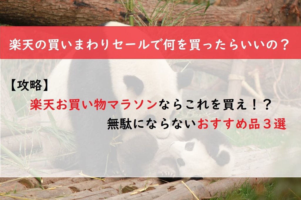 【攻略】楽天お買い物マラソンならこれを買え！？無駄にならないおすすめ品３選